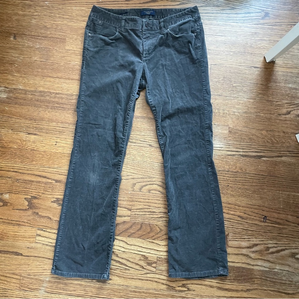 Talbots Charcoal Corduroy pants Women’s 10 signature bootcut